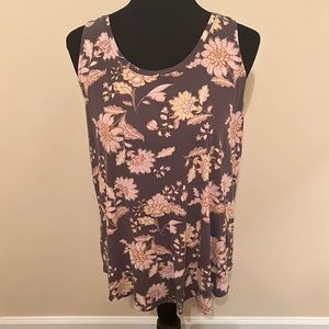 Old Navy Luxe floral tank top, size L